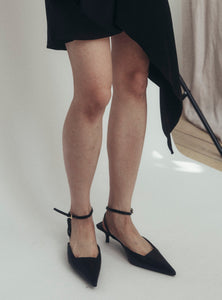 The Dominique Kitten Heel (Vegan Leather) ~Black - edie collective. Boutique Australian vegan leather shoes